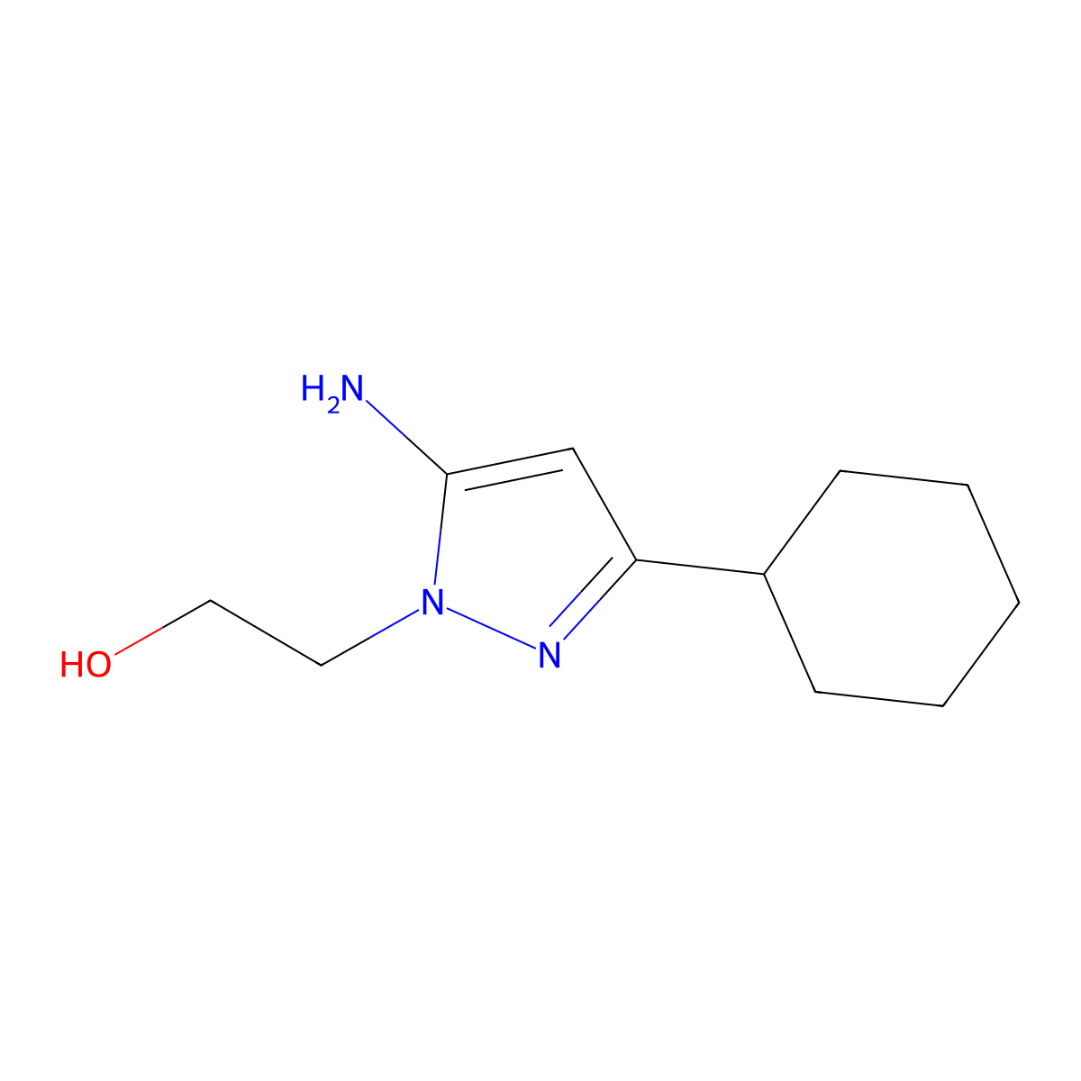 2-(5-Amino-3-cyclohexyl-1h-pyrazol-1-yl)ethan-1-ol molecular structure, CAS 1152965-84-8
