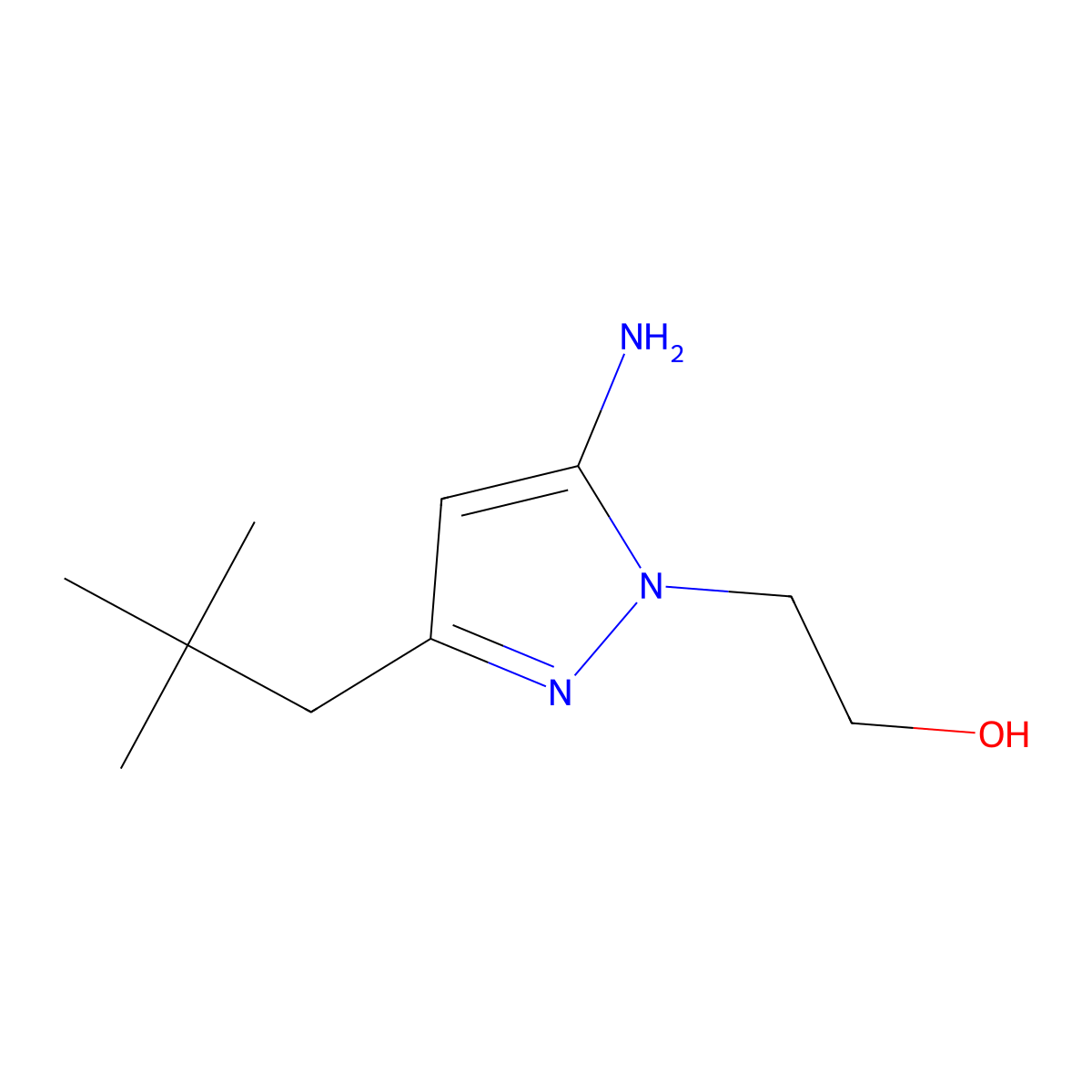 2-(5-Amino-3-neopentyl-1h-pyrazol-1-yl)ethan-1-ol molecular structure, CAS 1152966-26-1