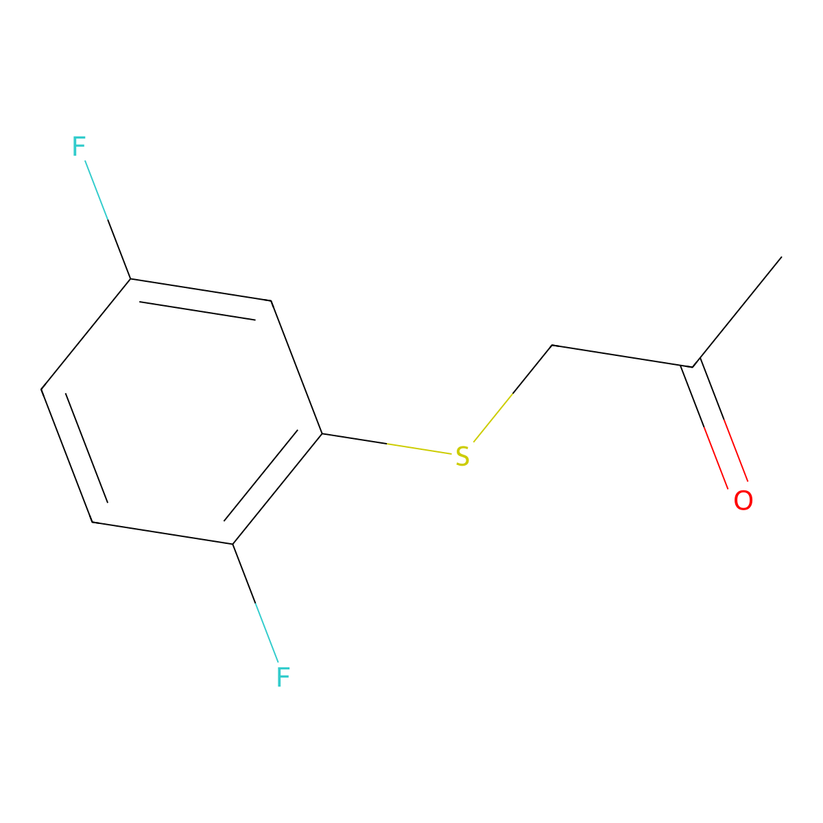 1-[(2,5-Difluorophenyl)sulfanyl]propan-2-one molecular structure, CAS 1152967-45-7