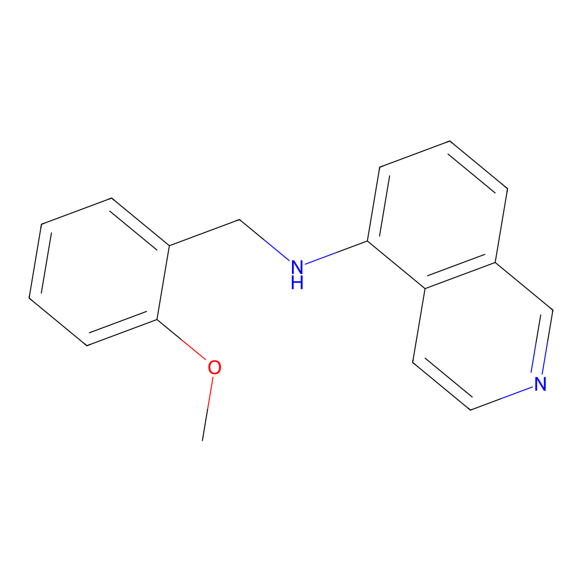 N-[(2-methoxyphenyl)methyl]isoquinolin-5-amine molecular structure, CAS 1152972-67-2