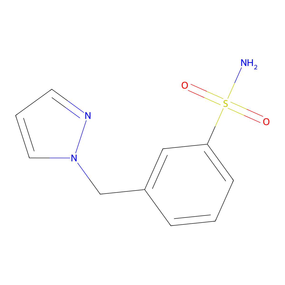3-[(1H-pyrazol-1-yl)methyl]benzene-1-sulfonamide molecular structure, CAS 1152976-54-9