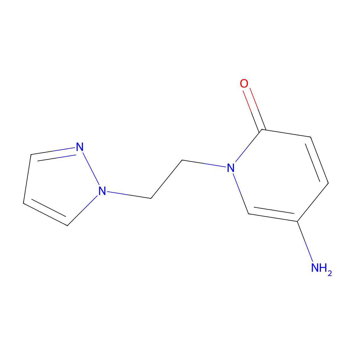 1-(2-(1h-Pyrazol-1-yl)ethyl)-5-aminopyridin-2(1h)-one molecular structure, CAS 1152976-55-0