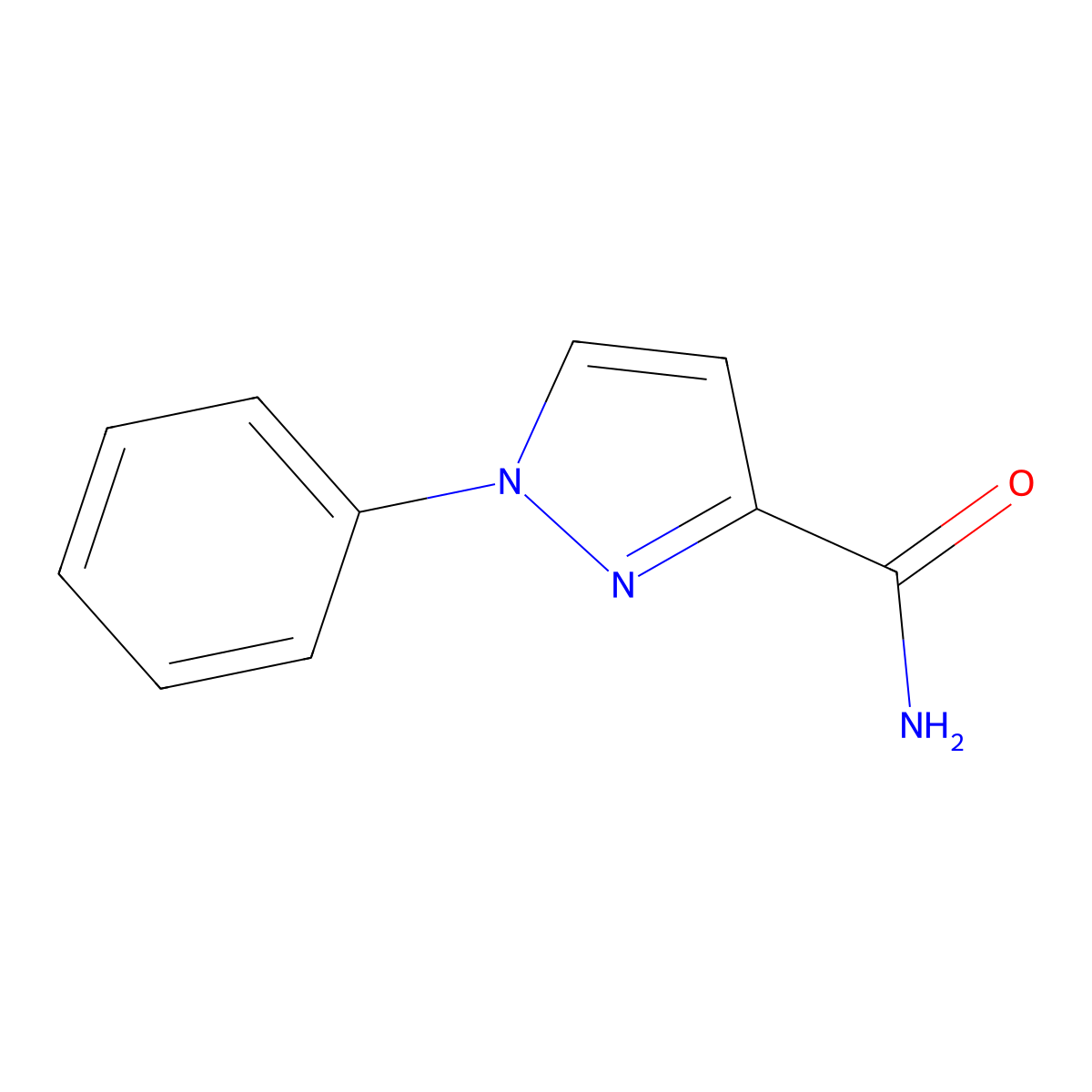 1-phenyl-1H-pyrazole-3-carboxamide molecular structure, CAS 1152979-17-3
