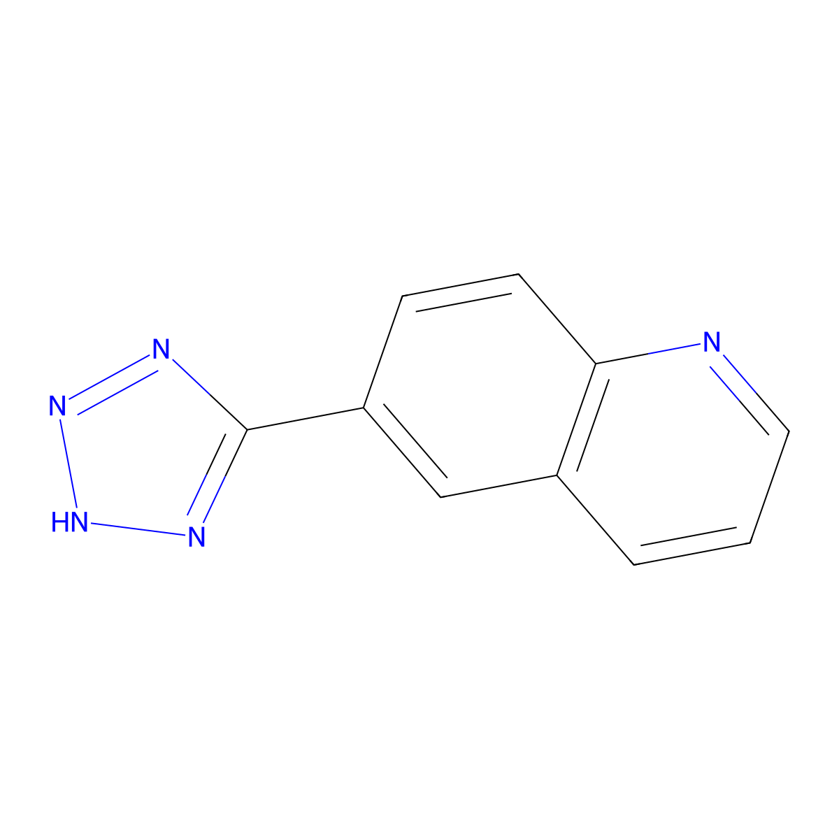 6-(1H-1,2,3,4-tetrazol-5-yl)quinoline molecular structure, CAS 115298-81-2