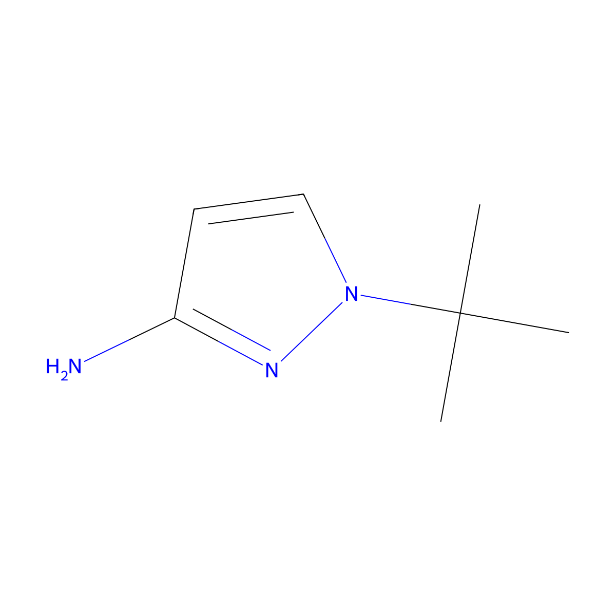 1-tert-Butyl-1H-pyrazol-3-amine molecular structure, CAS 1152980-49-8