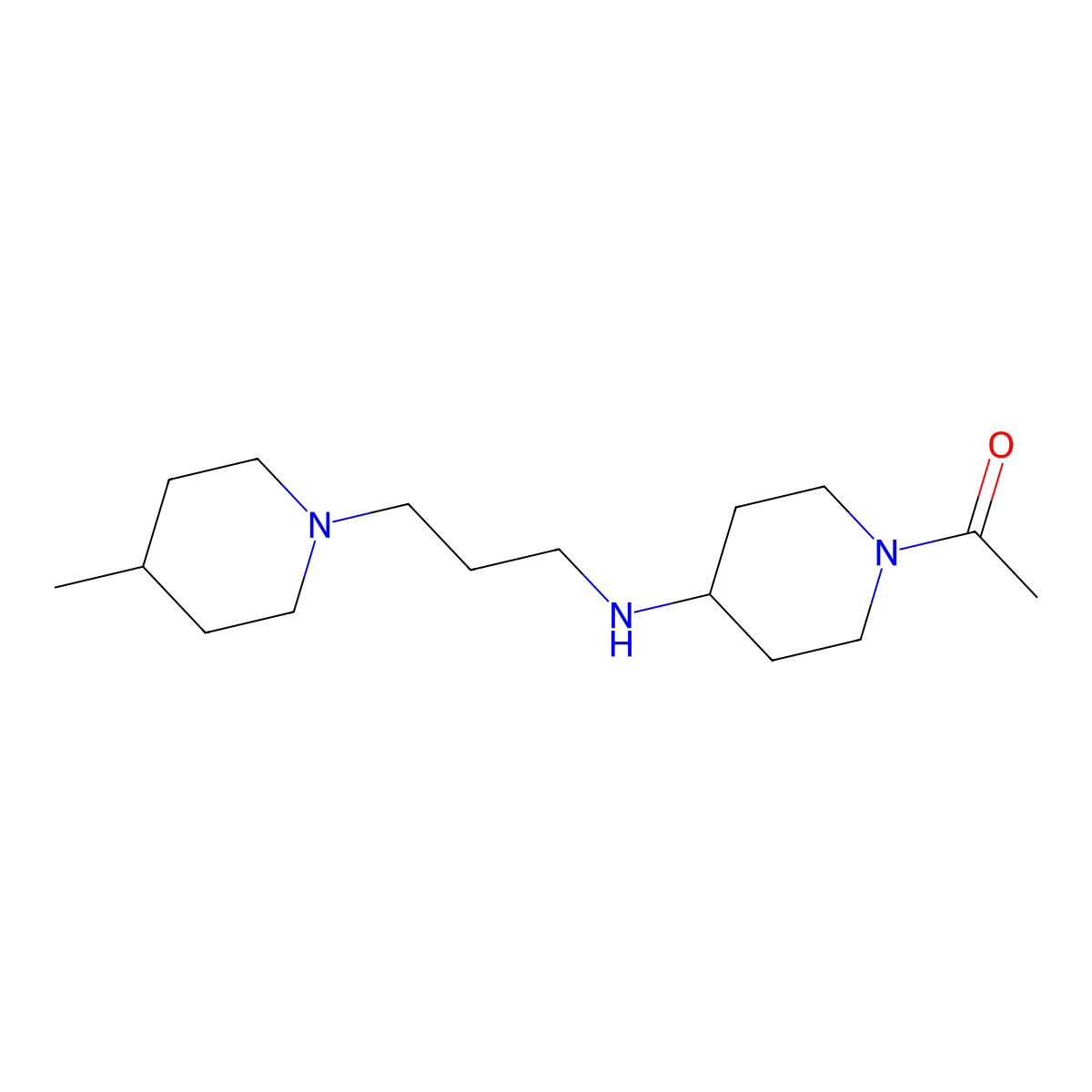 1-Acetyl-N-[3-(4-methylpiperidin-1-YL)propyl]piperidin-4-amine molecular structure, CAS 1152980-82-9