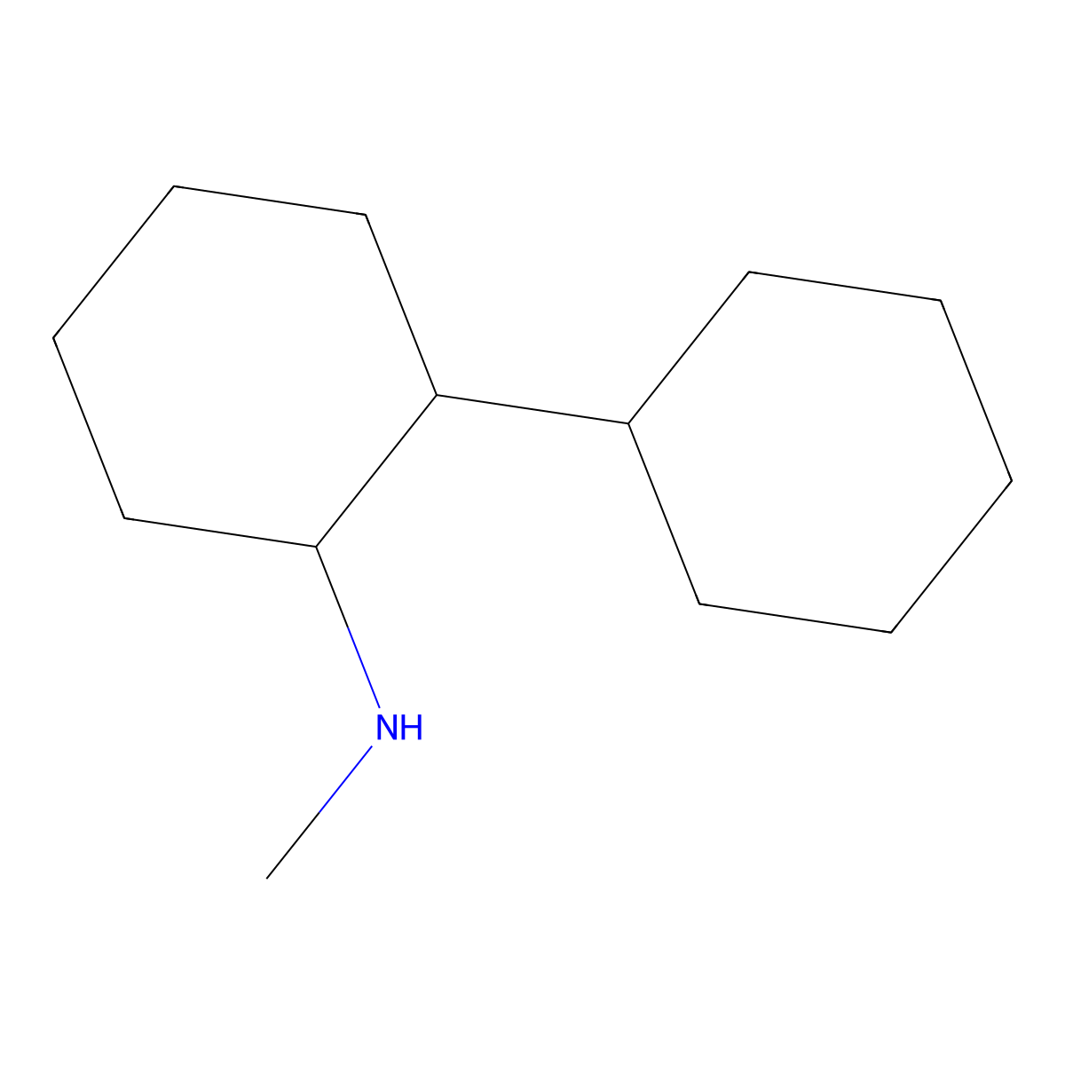 2-cyclohexyl-N-methylcyclohexan-1-amine molecular structure, CAS 1152981-80-0