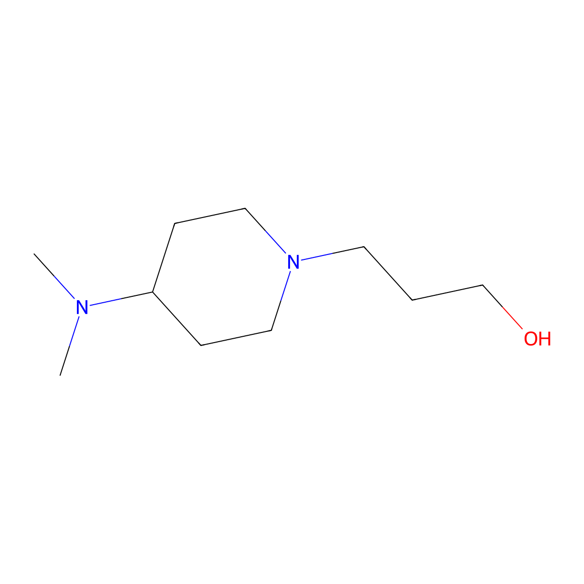 3-[4-(Dimethylamino)piperidin-1-yl]propan-1-ol molecular structure, CAS 1152983-21-5
