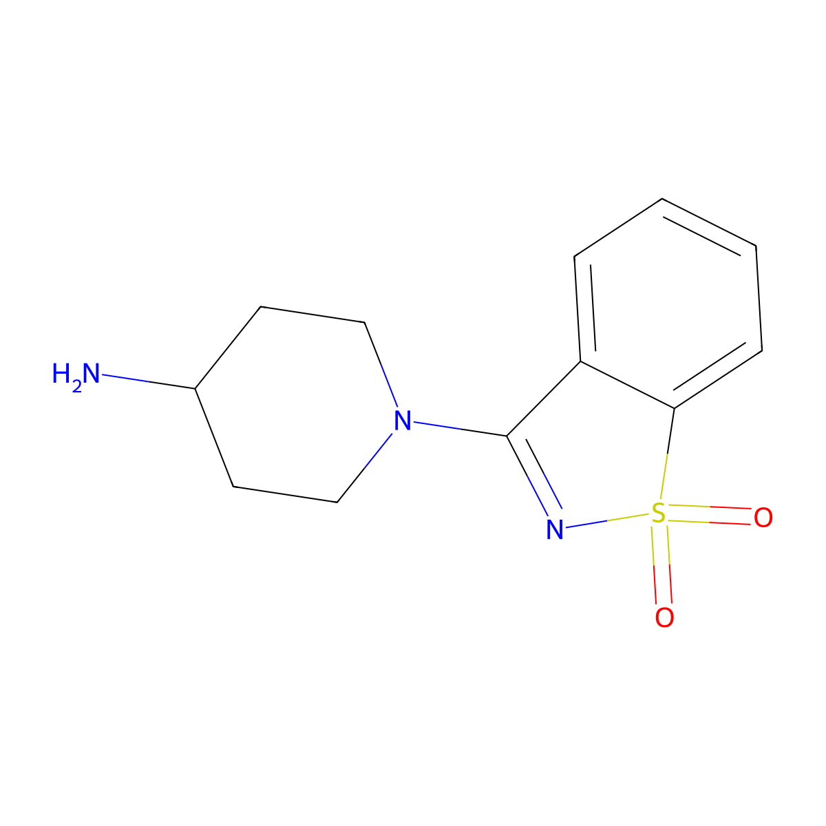 3-(4-Aminopiperidin-1-yl)benzo[d]isothiazole 1,1-dioxide molecular structure, CAS 1152984-22-9