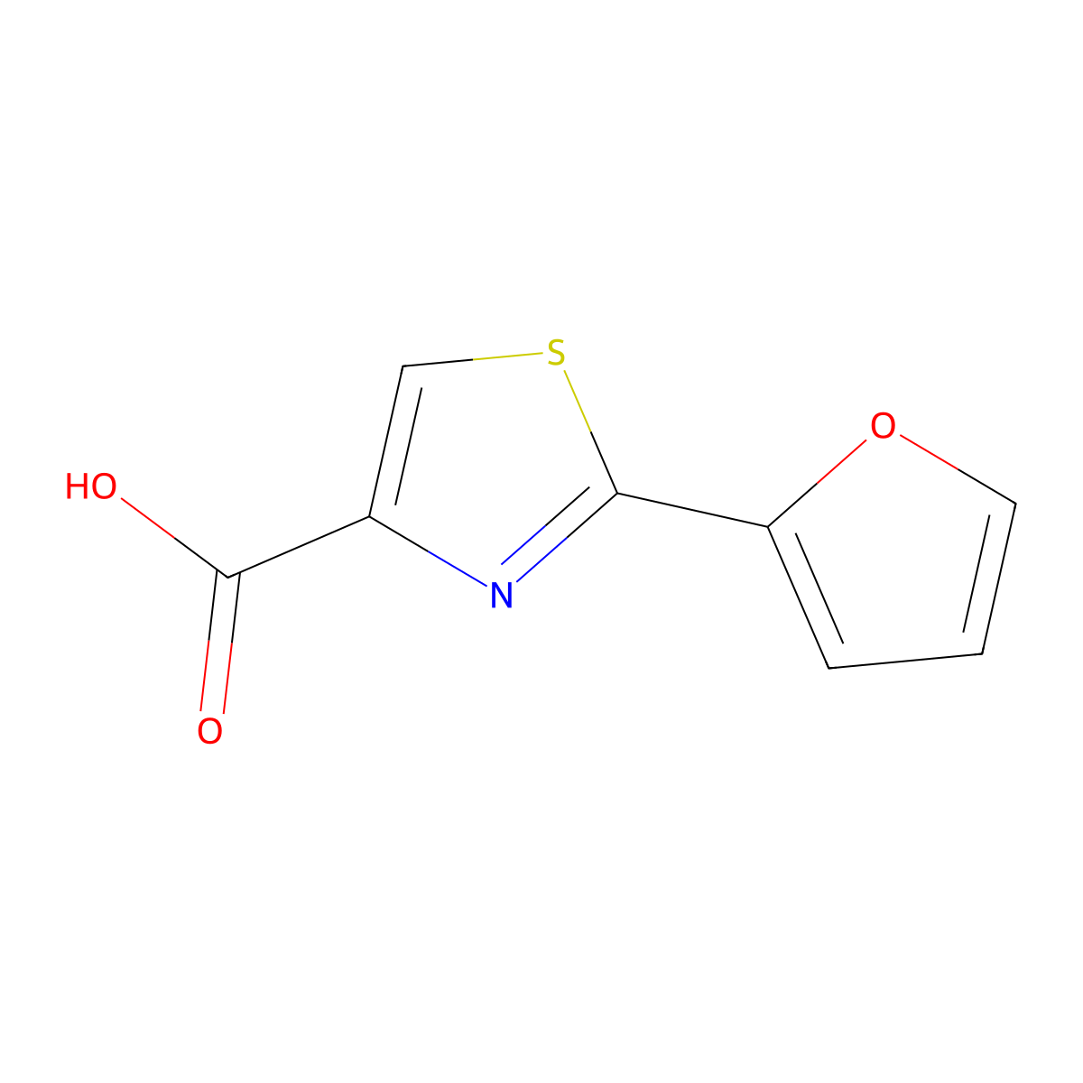 2-(Furan-2-yl)-1,3-thiazole-4-carboxylic acid molecular structure, CAS 115299-13-3