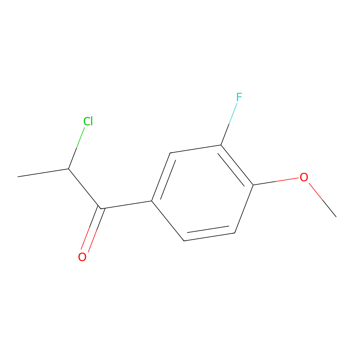 2-Chloro-1-(3-fluoro-4-methoxyphenyl)propan-1-one molecular structure, CAS 1152990-65-2