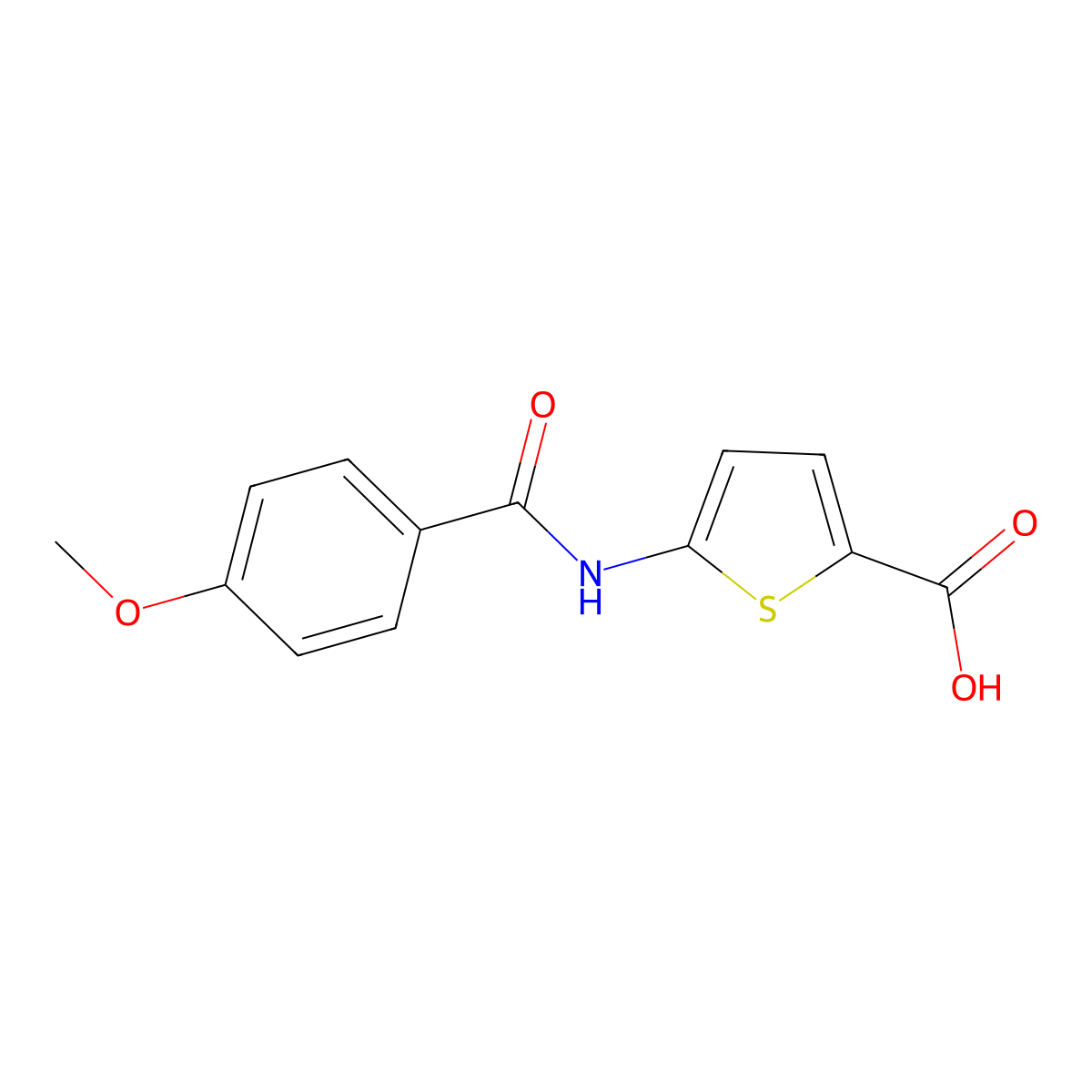 5-(4-Methoxybenzamido)thiophene-2-carboxylic acid molecular structure, CAS 1152992-43-2