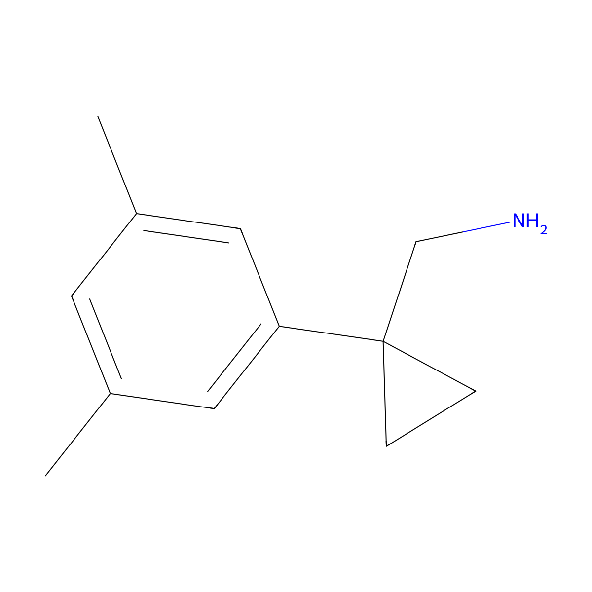(1-(3,5-Dimethylphenyl)cyclopropyl)methanamine molecular structure, CAS 1152995-99-7