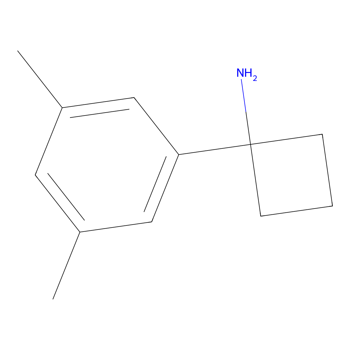 1-(3,5-Dimethylphenyl)cyclobutan-1-amine molecular structure, CAS 1152996-20-7