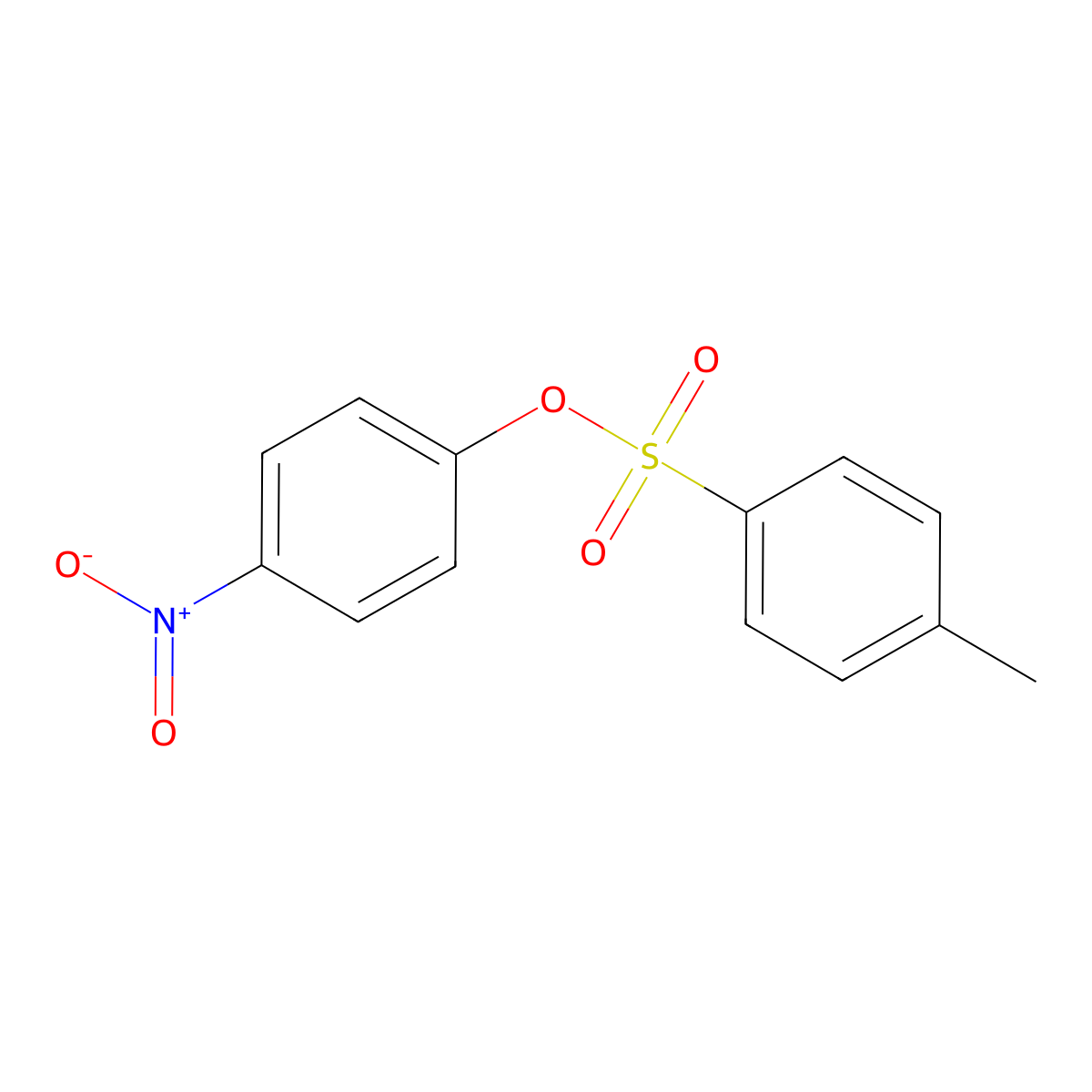 Benzenesulfonic acid, 4-methyl-, 4-nitrophenyl ester molecular structure, CAS 1153-45-3