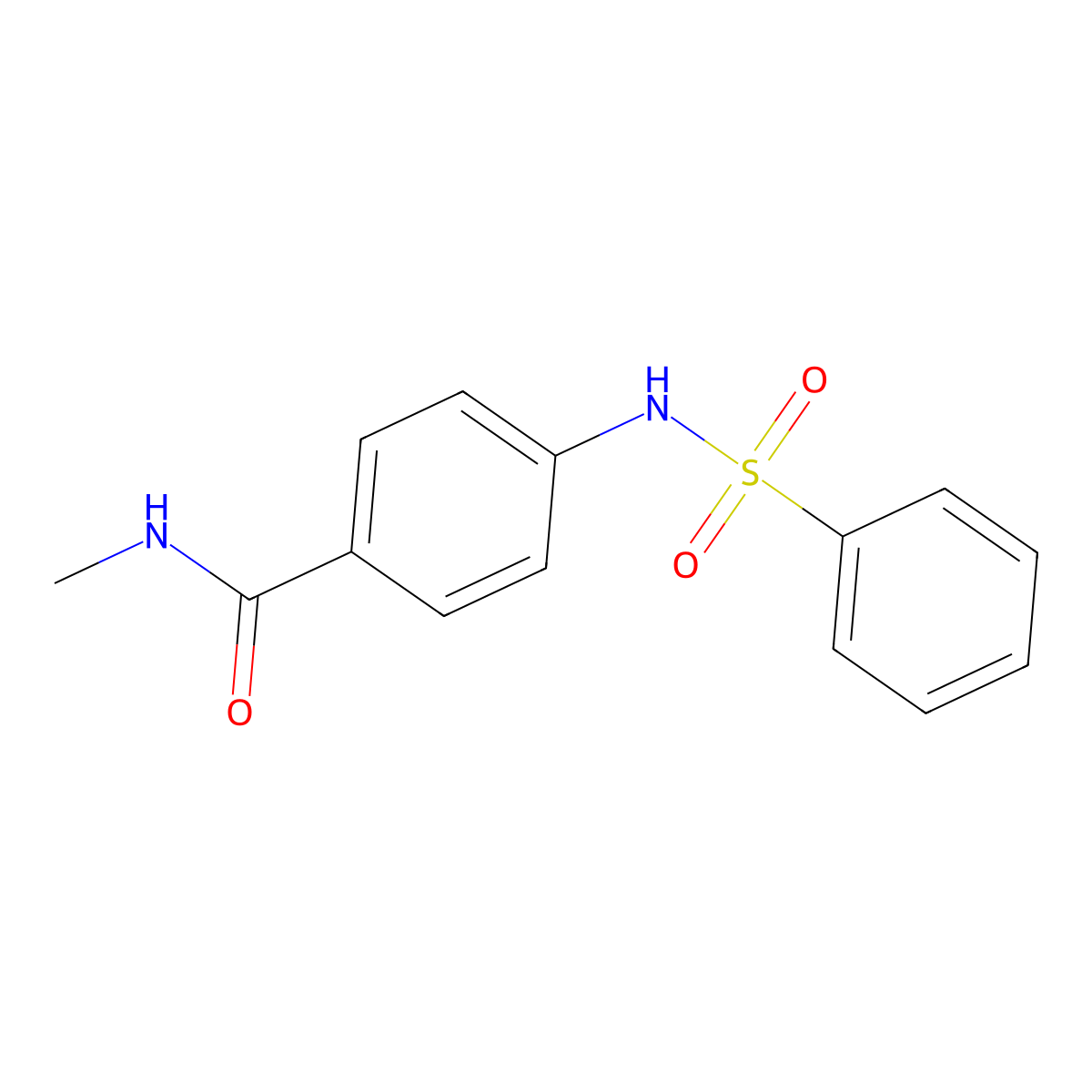 N-methyl-4-[(phenylsulfonyl)amino]benzamide molecular structure, CAS 1153-48-6