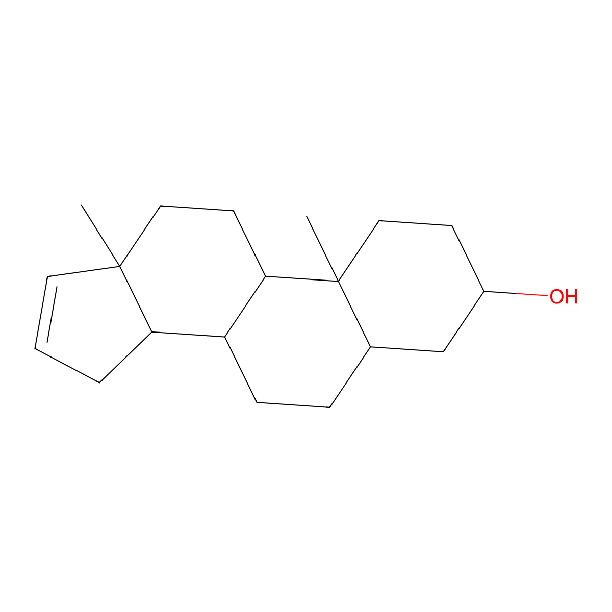 Androstenol molecular structure, CAS 1153-51-1