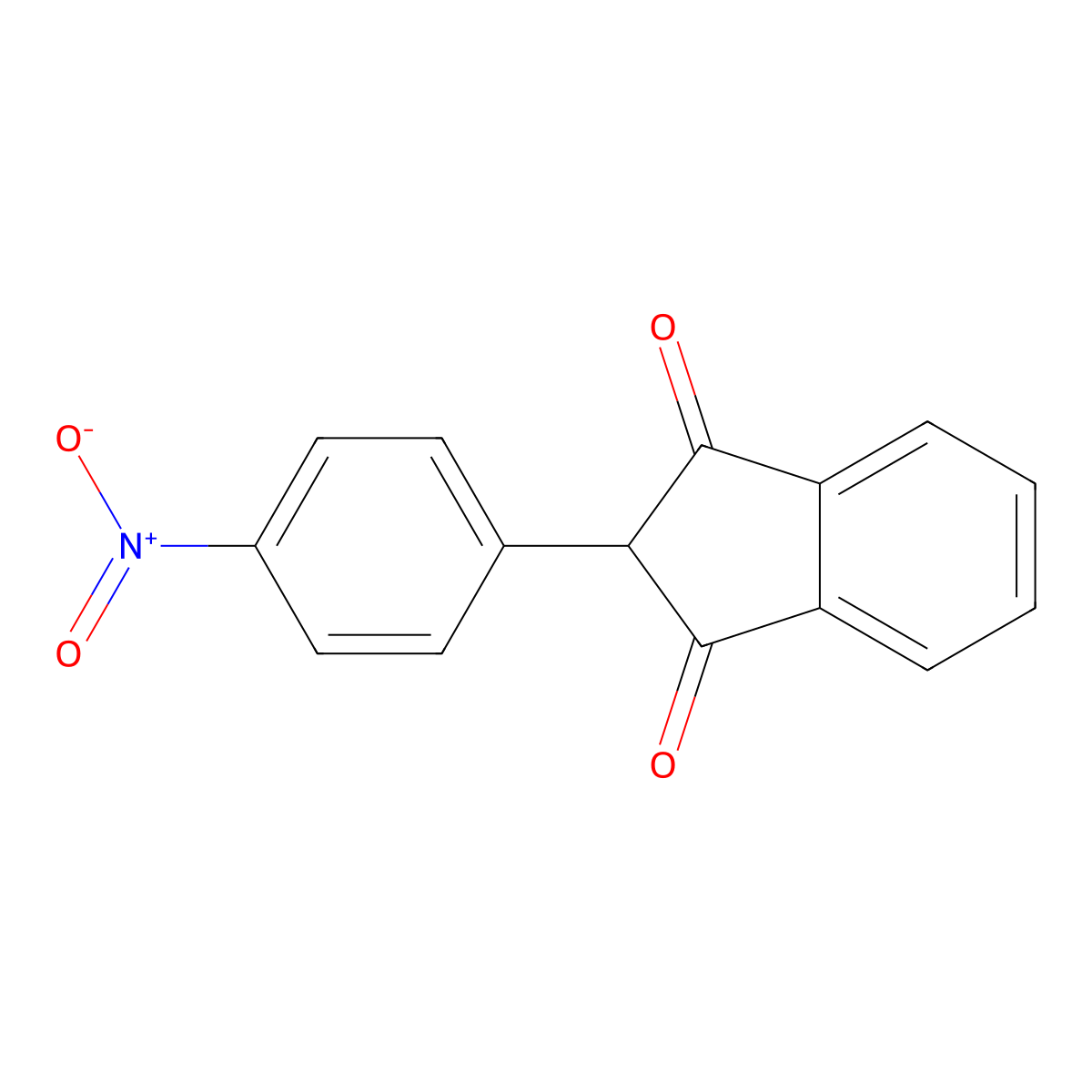 2-(4-nitrophenyl)-1H-indene-1,3(2H)-dione molecular structure, CAS 1153-90-8