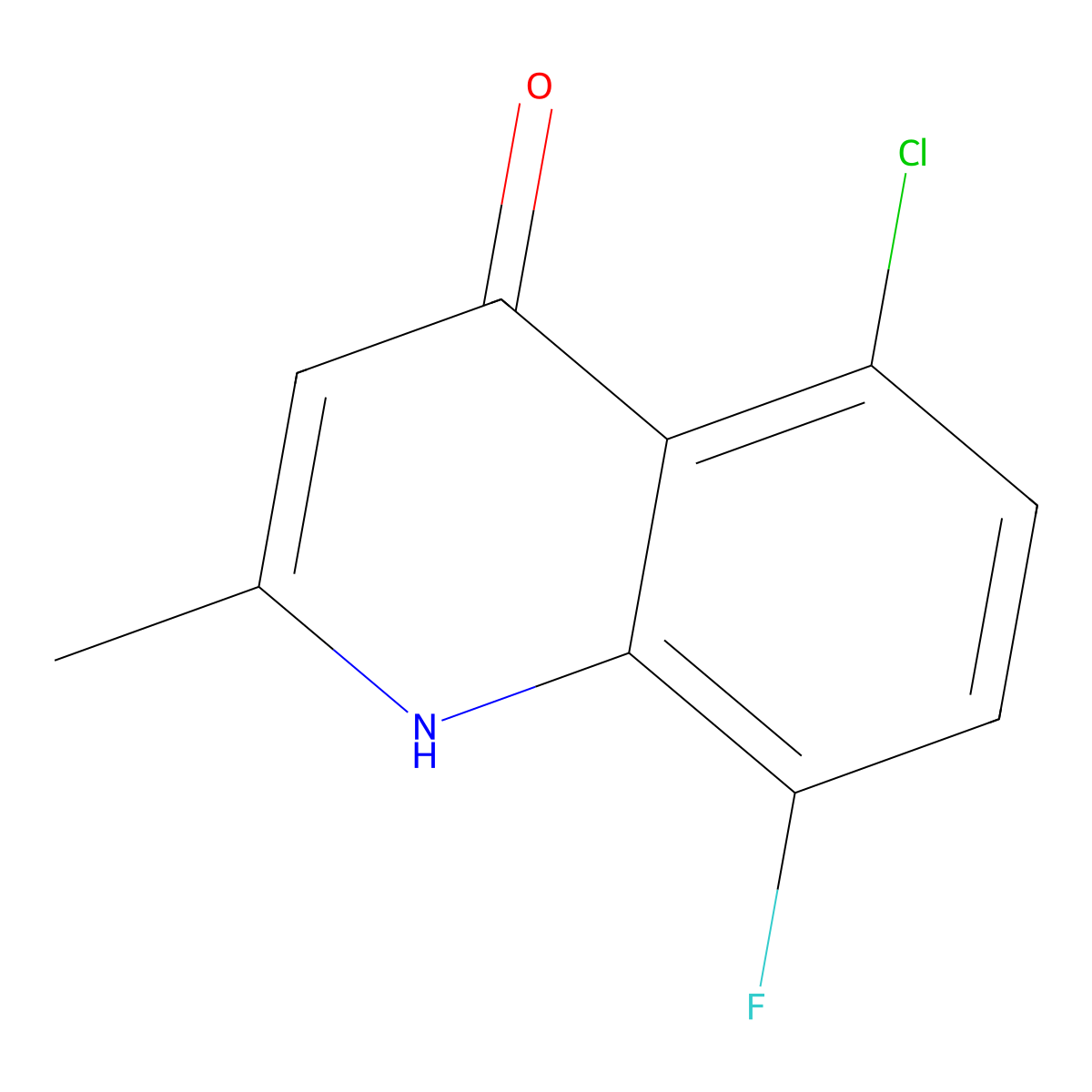 5-Chloro-8-fluoro-2-methylquinolin-4-ol molecular structure, CAS 1153000-18-0