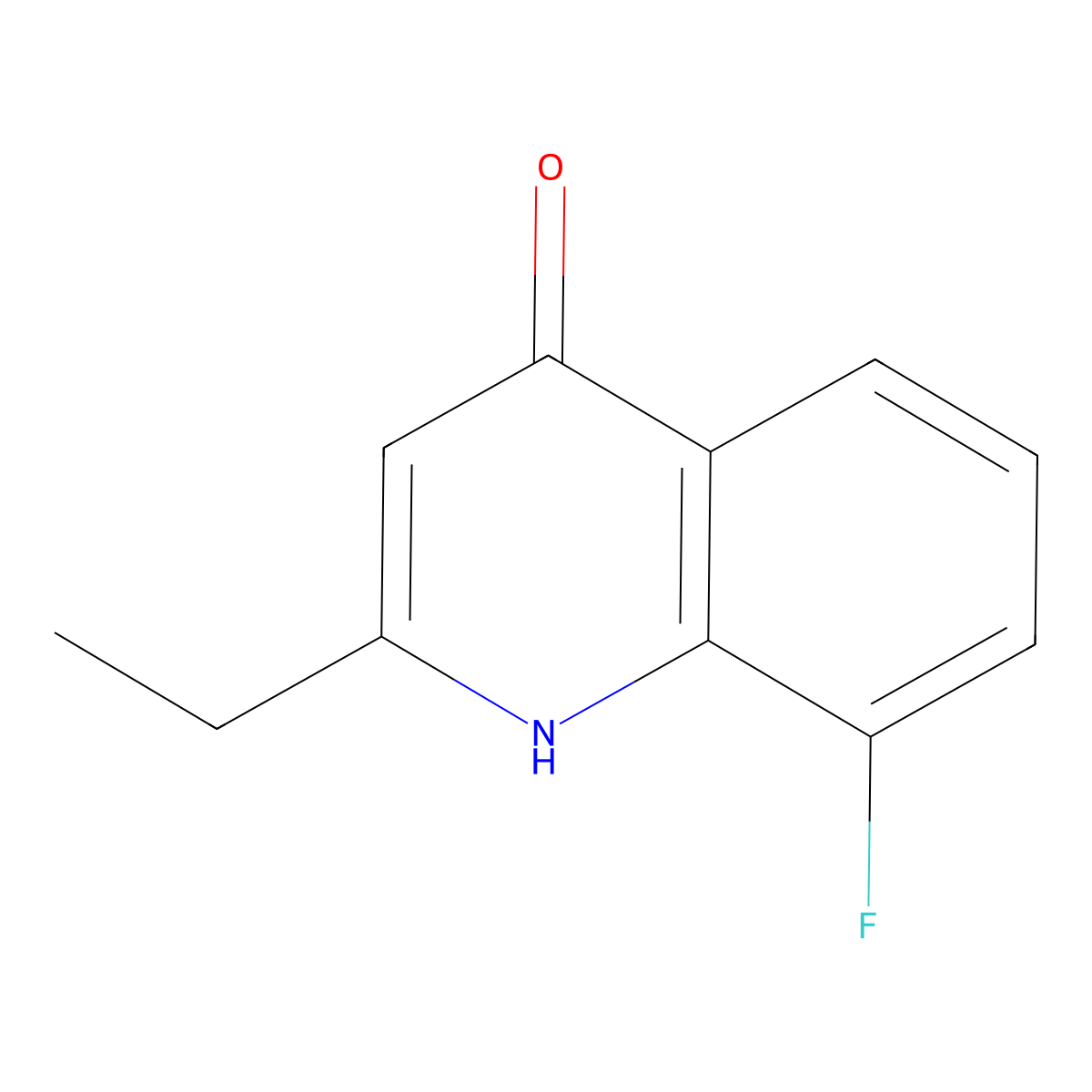 2-Ethyl-8-fluoroquinolin-4-ol molecular structure, CAS 1153001-33-2