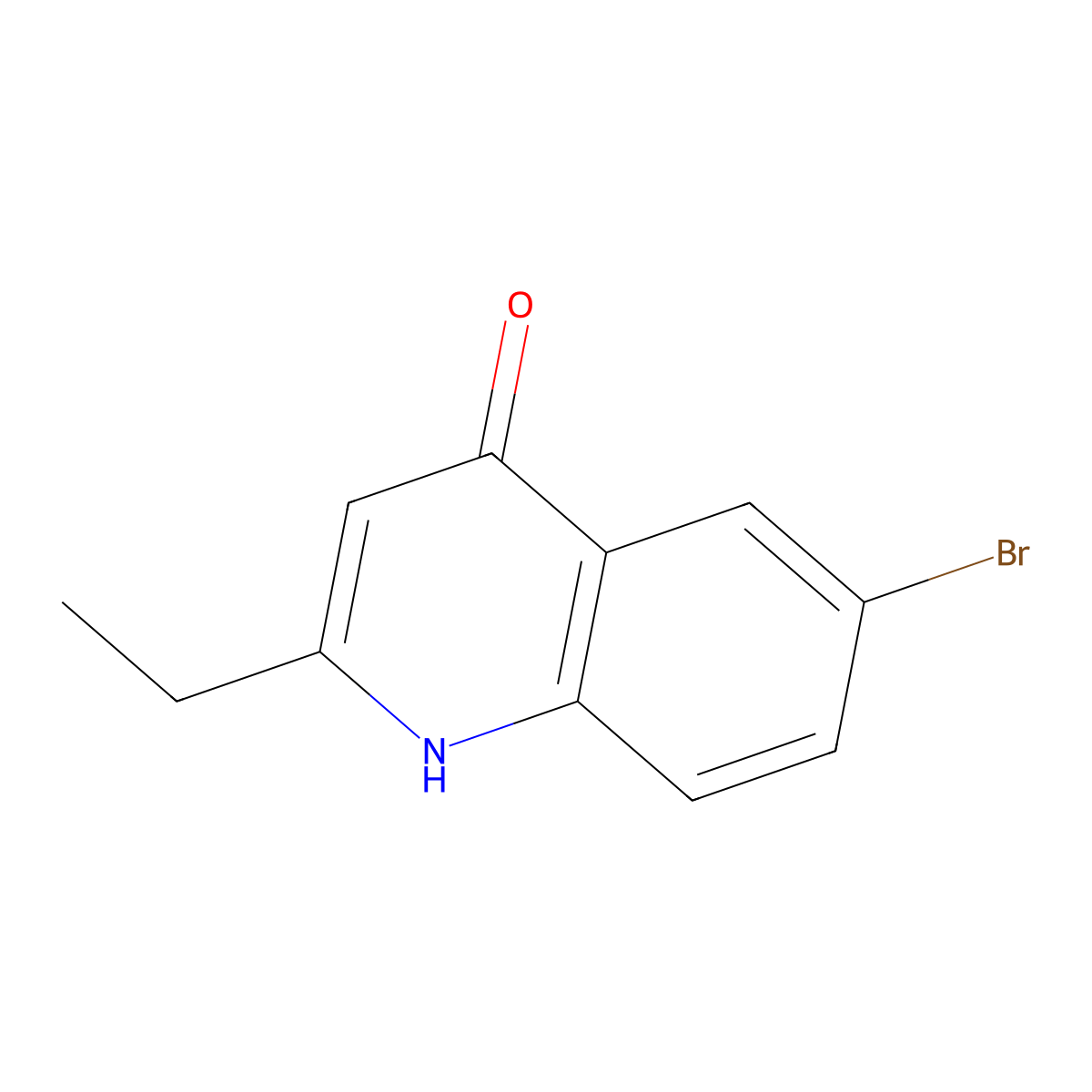 6-Bromo-2-ethyl-1,4-dihydroquinolin-4-one molecular structure, CAS 1153001-47-8