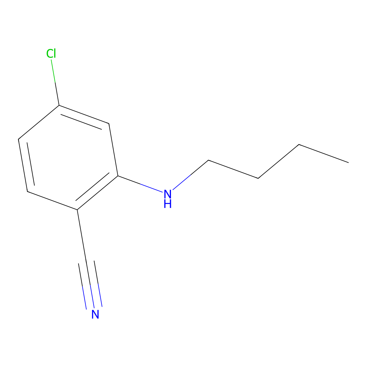 2-(Butylamino)-4-chlorobenzonitrile molecular structure, CAS 1153006-06-4