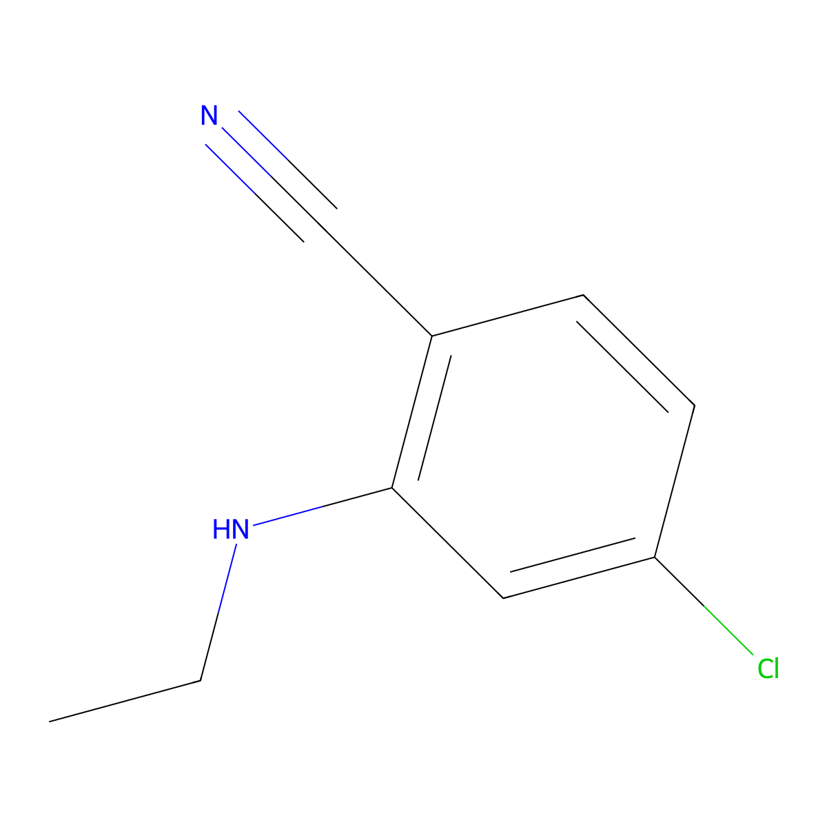 4-Chloro-2-(ethylamino)benzonitrile molecular structure, CAS 1153006-13-3