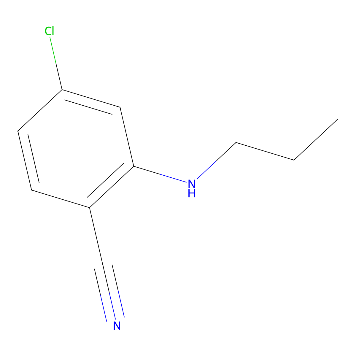 4-Chloro-2-(propylamino)benzonitrile molecular structure, CAS 1153006-20-2