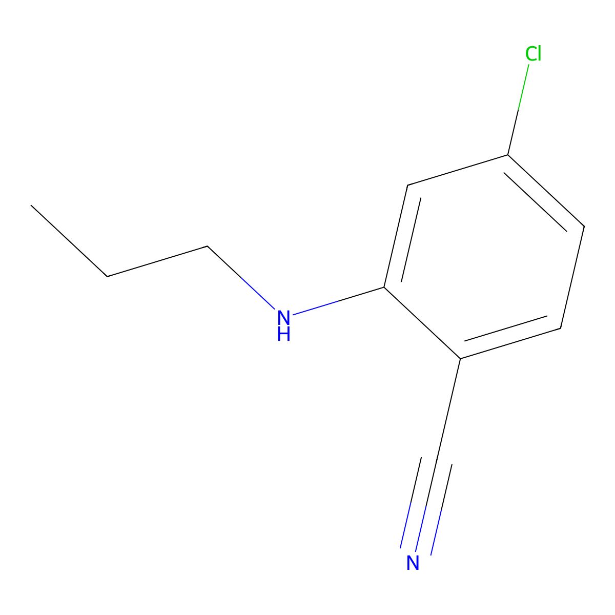 4-Chloro-2-(propylamino)benzonitrile molecular structure, CAS 1153006-20-2