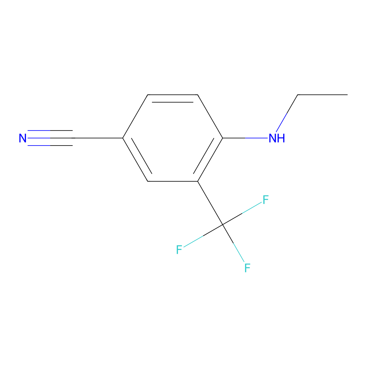 4-(Ethylamino)-3-(trifluoromethyl)benzonitrile molecular structure, CAS 1153007-87-4