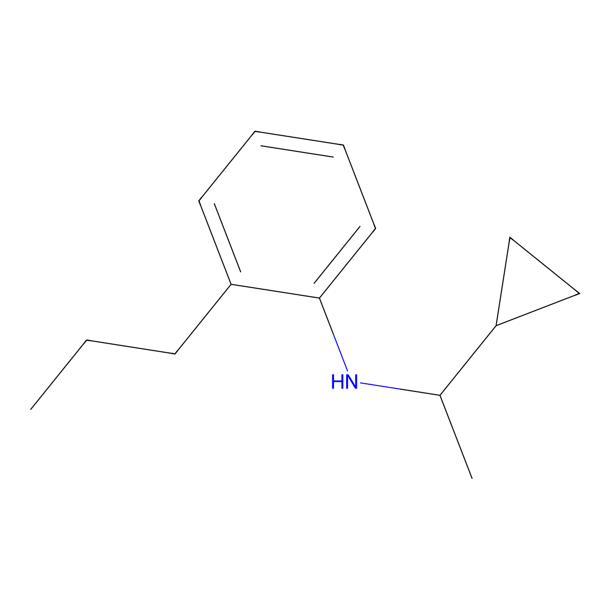 N-(1-cyclopropylethyl)-2-propylaniline molecular structure, CAS 1153010-92-4