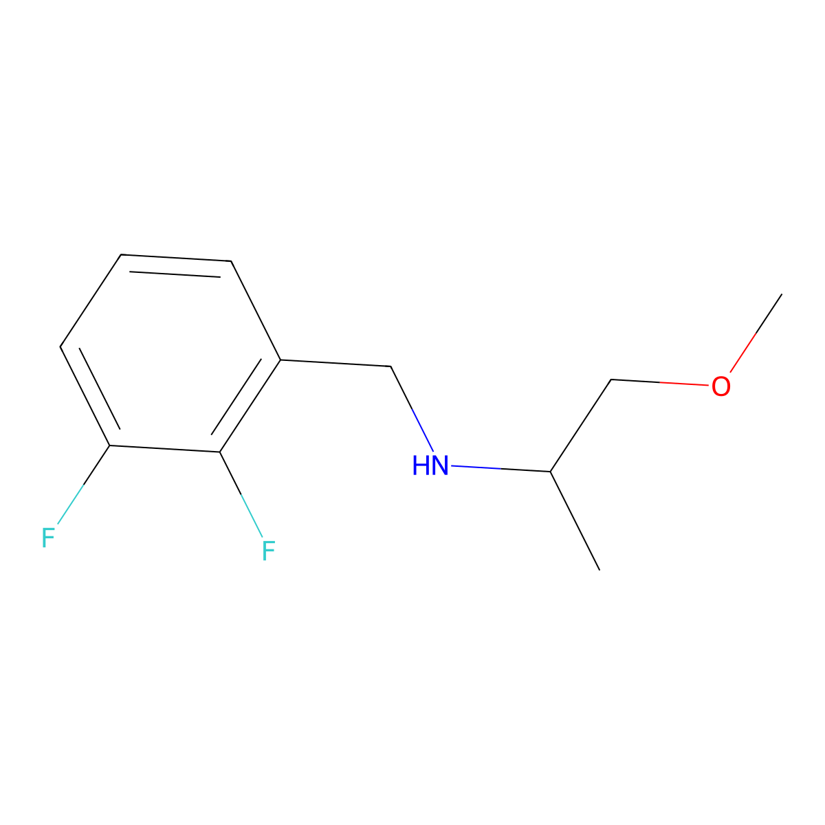 [(2,3-Difluorophenyl)methyl](1-methoxypropan-2-yl)amine molecular structure, CAS 1153024-26-0