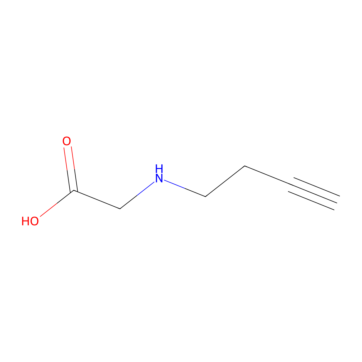 2-[(But-3-yn-1-yl)amino]acetic acid molecular structure, CAS 1153030-05-7