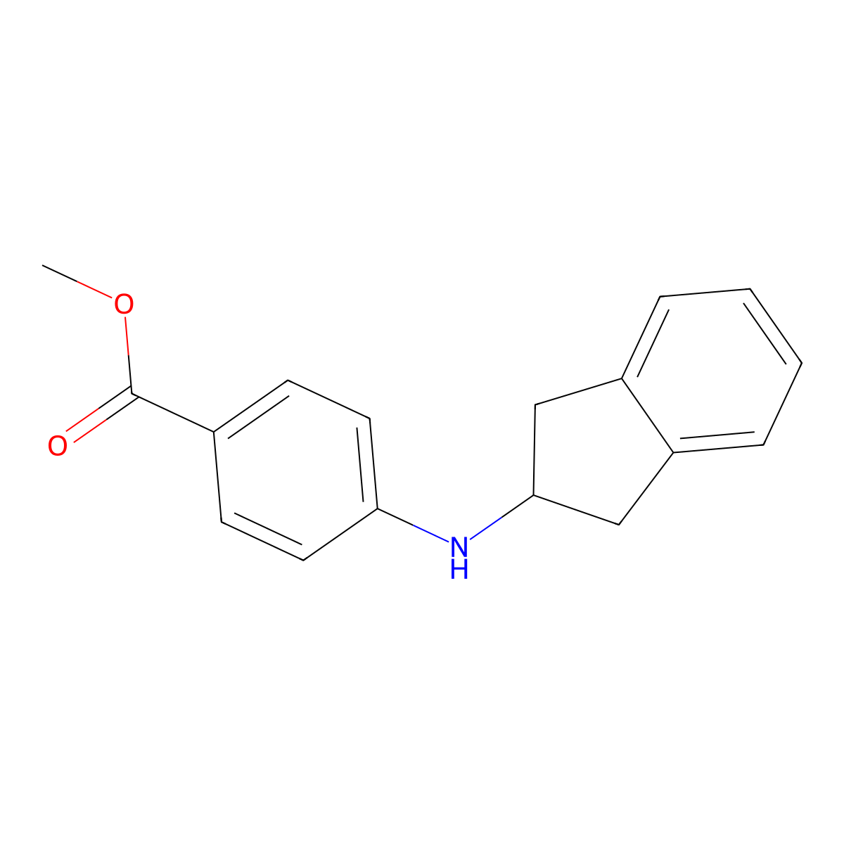 4-(Indan-2-ylamino)-benzoic acid methyl ester molecular structure, CAS 1153036-27-1