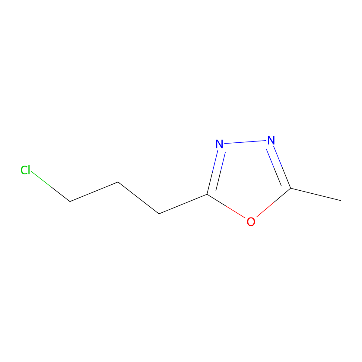 2-(3-Chloropropyl)-5-methyl-1,3,4-oxadiazole molecular structure, CAS 1153037-52-5