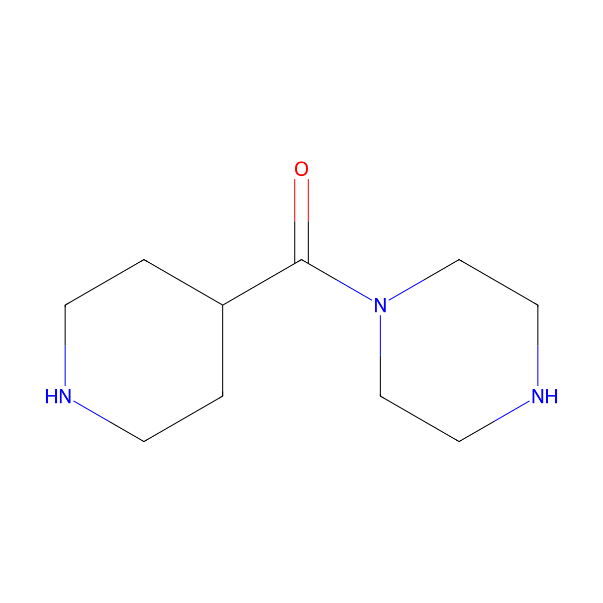 Piperazin-1-yl(piperidin-4-yl)methanone molecular structure, CAS 1153038-69-7