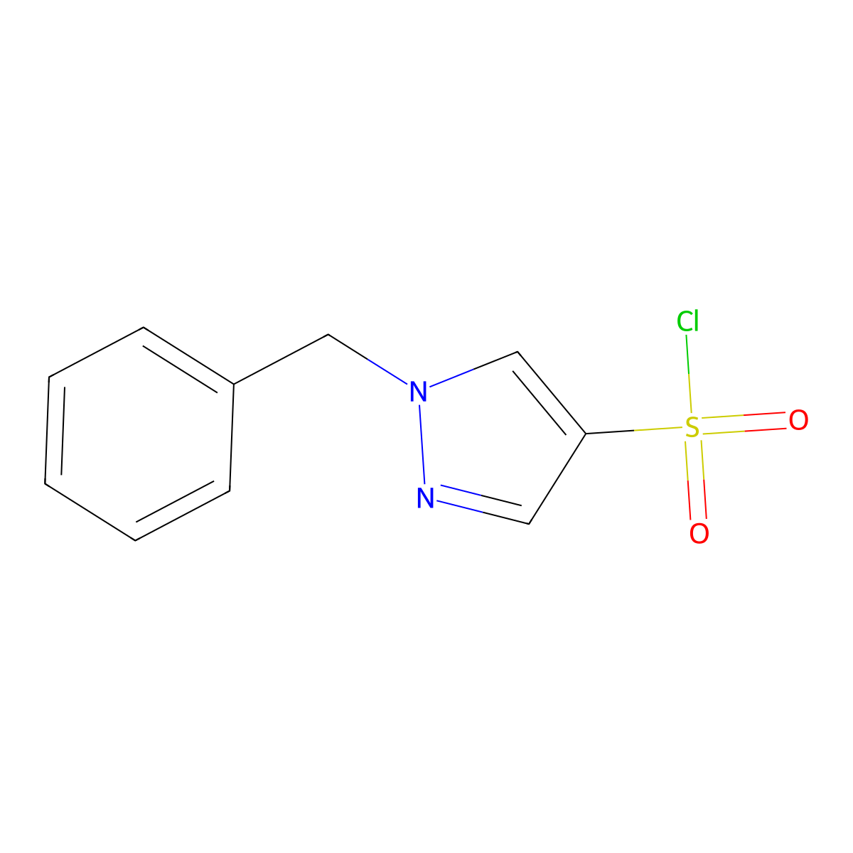 1-benzyl-1H-pyrazole-4-sulfonyl chloride molecular structure, CAS 1153041-98-5