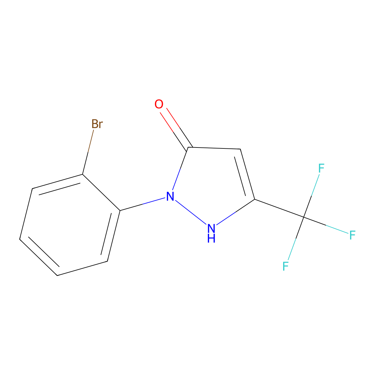 1-(2-Bromophenyl)-3-(trifluoromethyl)-1H-pyrazol-5-ol molecular structure, CAS 1153042-94-4