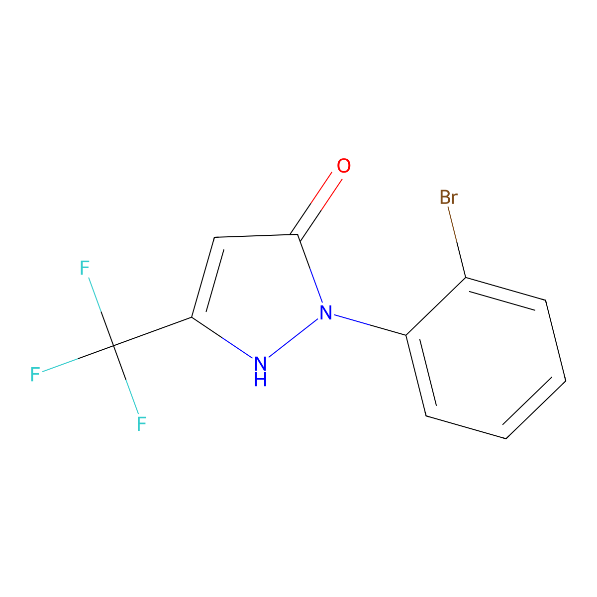 1-(2-Bromophenyl)-3-(trifluoromethyl)-1H-pyrazol-5-ol molecular structure, CAS 1153042-94-4