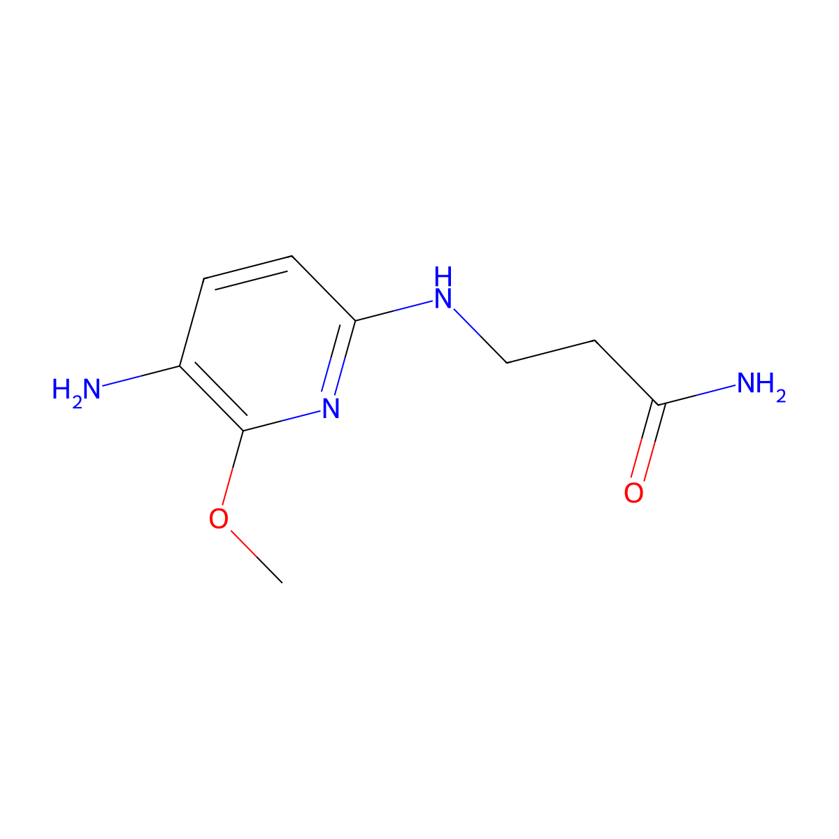 3-[(5-Amino-6-methoxypyridin-2-yl)amino]propanamide molecular structure, CAS 1153043-99-2