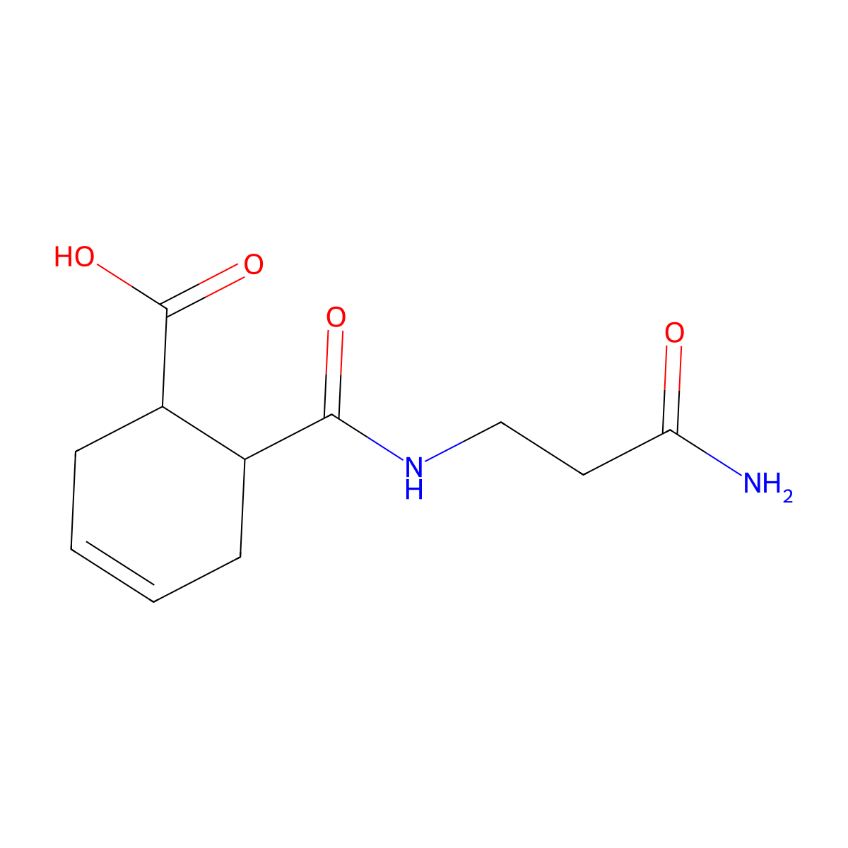 6-[(2-Carbamoylethyl)carbamoyl]cyclohex-3-ene-1-carboxylic acid molecular structure, CAS 1153045-18-1