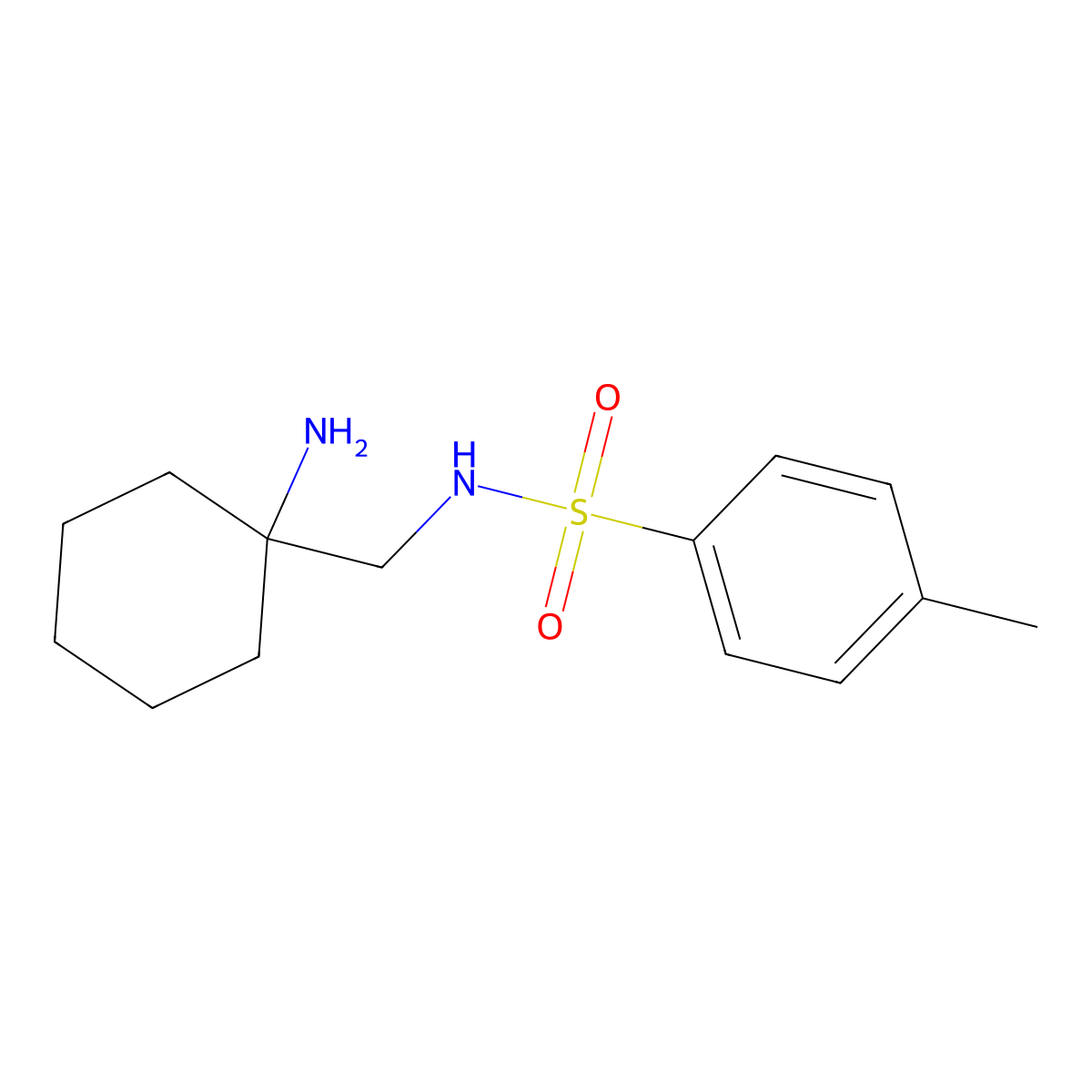 N-[(1-Aminocyclohexyl)methyl]-4-methylbenzene-1-sulfonamide molecular structure, CAS 1153056-83-7