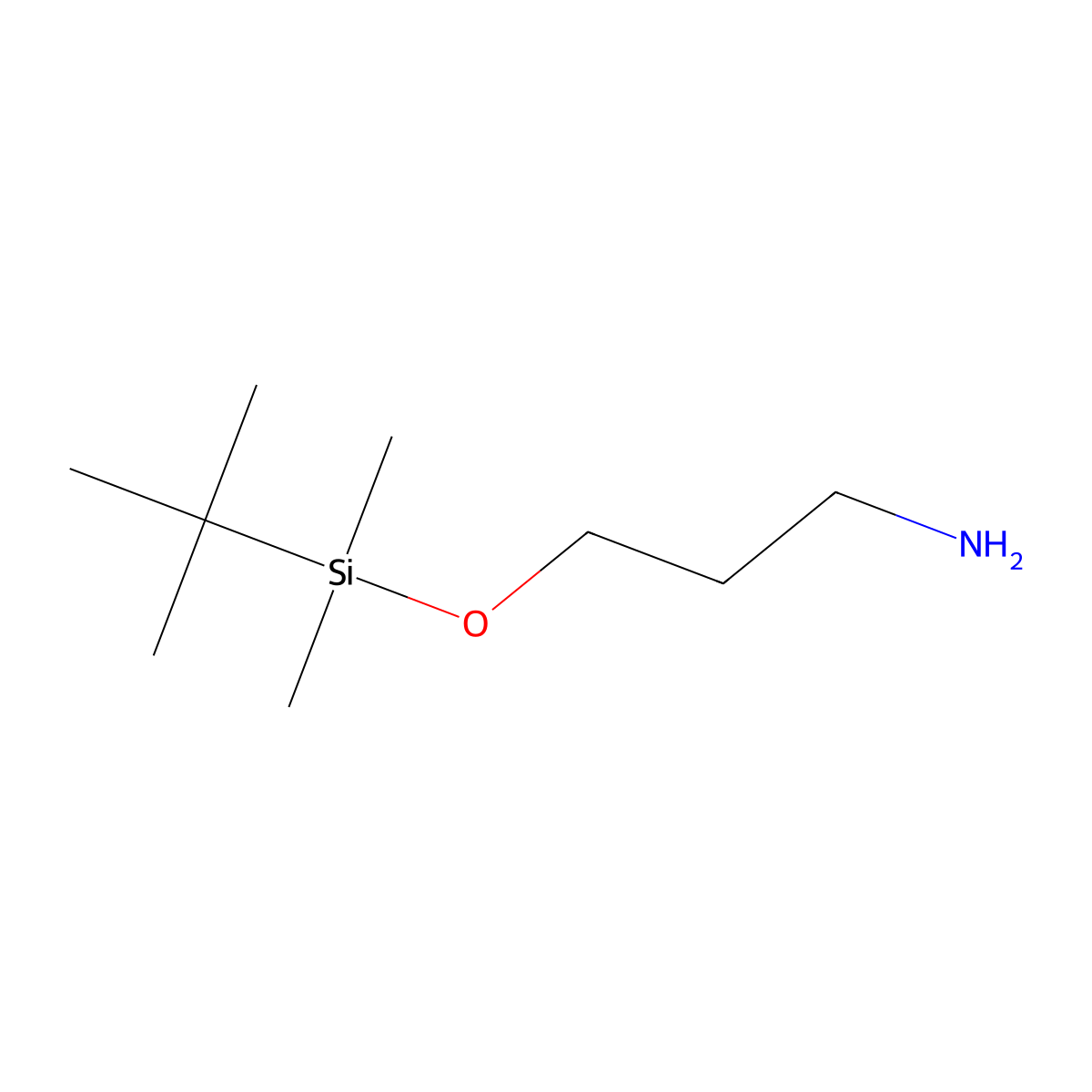 (3-Aminopropoxy)(tert-butyl)dimethylsilane molecular structure, CAS 115306-75-7