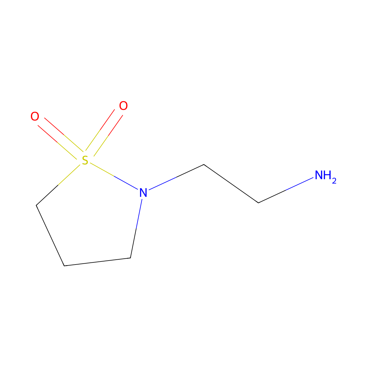2-(1,1-Dioxo-isothiazolidin-2-yl)-ethylamine molecular structure, CAS 1153064-58-4