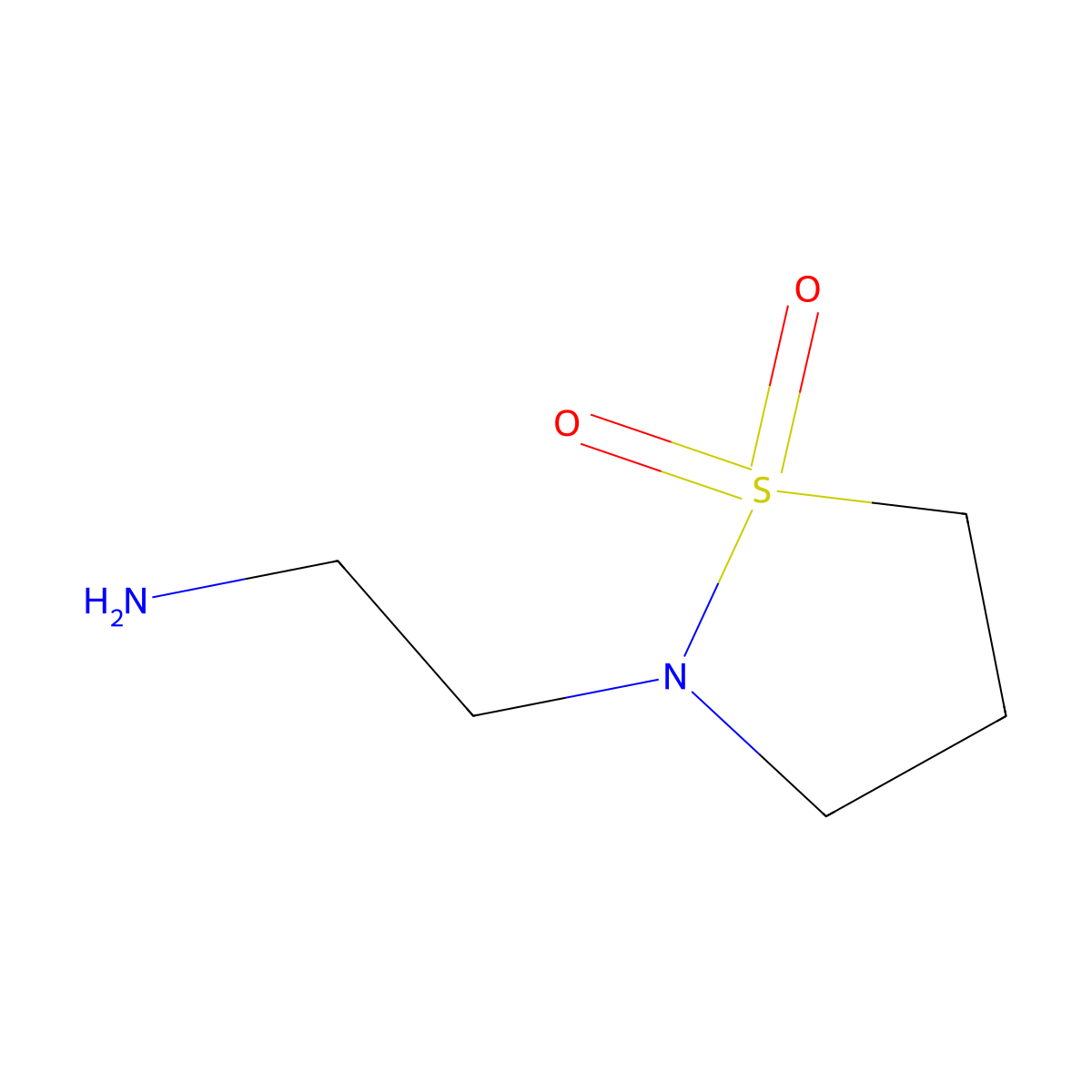 2-(1,1-Dioxo-isothiazolidin-2-yl)-ethylamine molecular structure, CAS 1153064-58-4