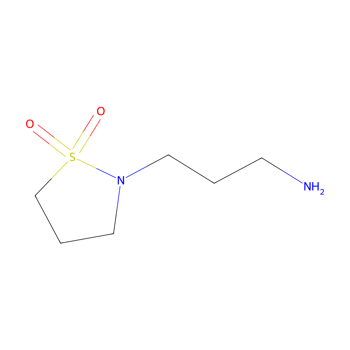 2-(3-Aminopropyl)-1lambda6,2-thiazolidine-1,1-dione molecular structure, CAS 1153064-63-1