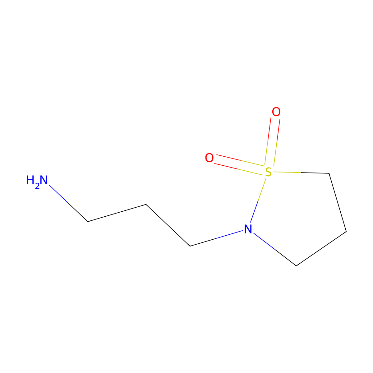 2-(3-Aminopropyl)-1lambda6,2-thiazolidine-1,1-dione molecular structure, CAS 1153064-63-1
