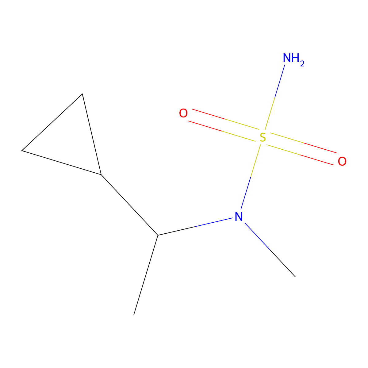 N-(1-cyclopropylethyl)-N-methylaminosulfonamide molecular structure, CAS 1153065-40-7