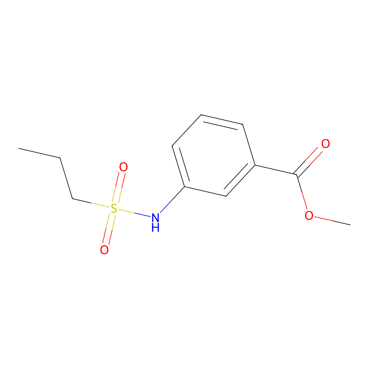 Methyl 3-(propane-1-sulfonamido)benzoate molecular structure, CAS 1153069-50-1