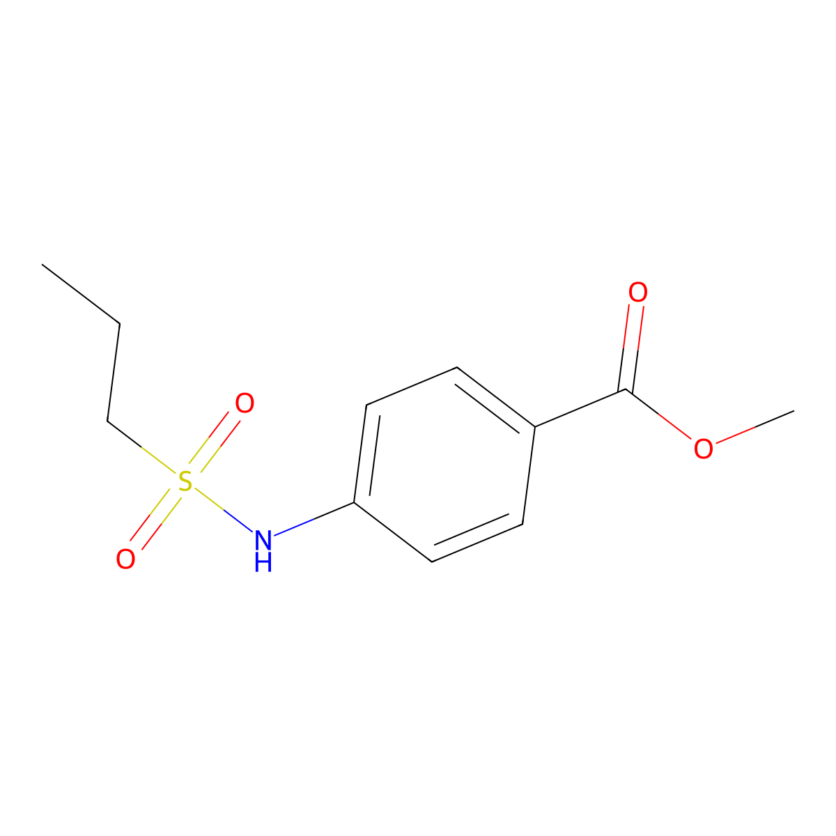 Methyl 4-(propane-1-sulfonamido)benzoate molecular structure, CAS 1153069-71-6